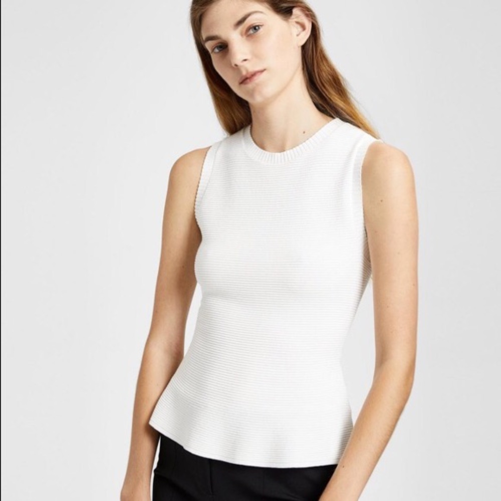 Theory Sleeveless Textured Knit Shell Top
